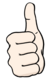 Daumen zeigt nach oben