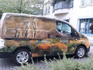 Ein beschrifteter Bus der Stadtwerke Bochum