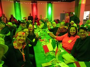 Ein Tisch des Puplikums der Gala.